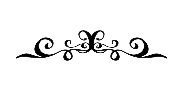 Elemento decorativo vintage Ilustración vectorial dibujada a mano para diseño y decoración División vintage