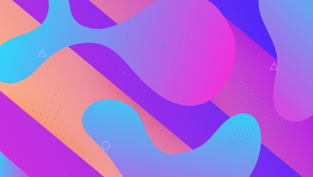 Elemento de degradado de página de destino de flujo de cubierta moderna Sh futurista