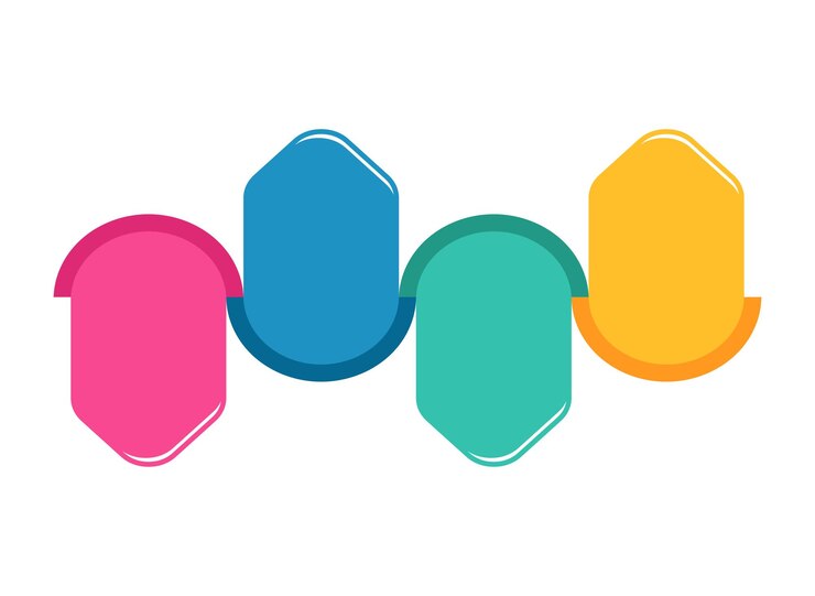 Elemento de diagrama infográfico de cuatro pasos