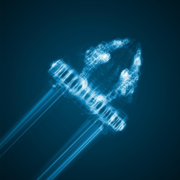 Elemento dinámico creativo de ilustración futurista de tecnología abstracta