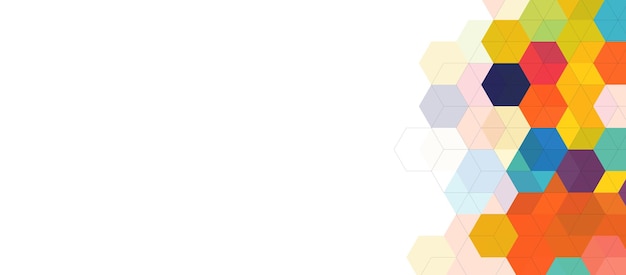 Elemento de diseño abstracto con patrón de forma de hexágonos