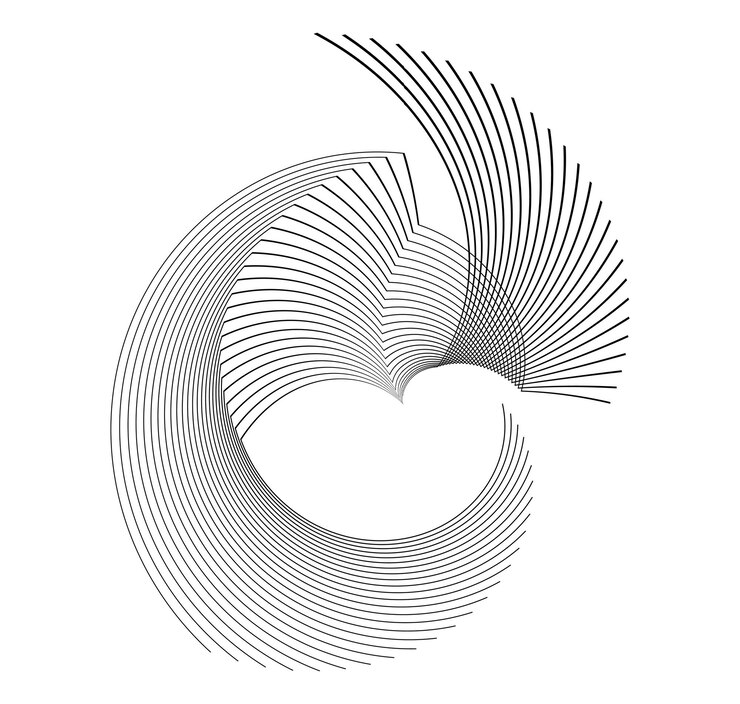 Vector elemento de diseño abstracto sobre fondo blanco de twist lines09