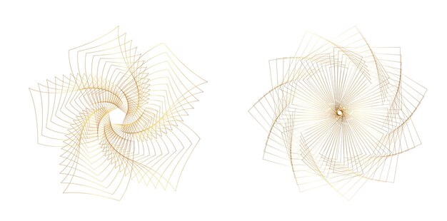 Elemento de diseño de arco iris en espiral abstracto sobre fondo blanco de líneas de giro Ilustración vectorial eps 10 Proporción áurea icono de vector de proporciones tradicionales Espiral de Fibonacci para tarjeta de visita elegante