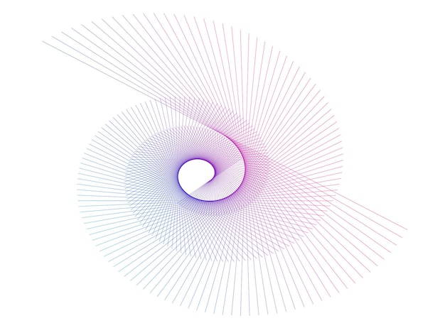 Elemento de diseño de arco iris en espiral abstracto sobre fondo blanco de líneas de giro Ilustración vectorial eps 10 Proporción áurea icono de vector de proporciones tradicionales Espiral de Fibonacci para tarjeta de visita elegante