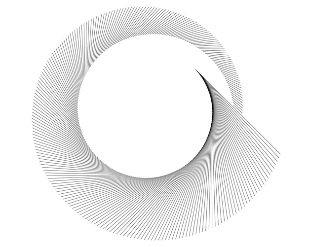 Vector elemento de diseño de arco iris en espiral abstracto sobre fondo blanco de líneas de giro ilustración vectorial eps 10 proporción áurea icono de vector de proporciones tradicionales espiral de fibonacci para tarjeta de visita elegante