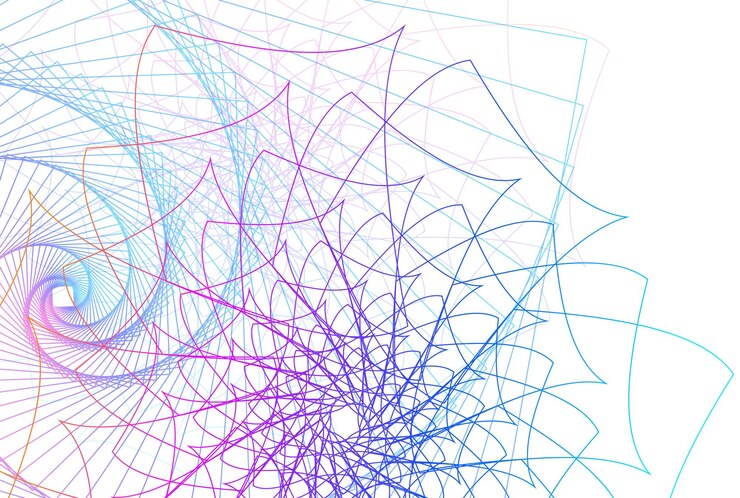 Vector elemento de diseño de arco iris en espiral abstracto sobre fondo blanco de líneas torcidas ilustración vectorial eps 10 ondas coloridas con líneas creadas usando plantillas de herramientas de mezcla para presentaciones multipropósito