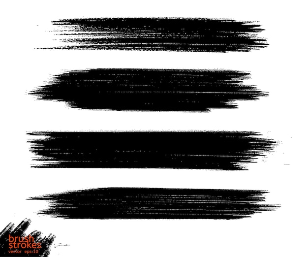 Elemento de diseño artístico sucio Abstracto Pintura negra Pintura de pincel de tinta para su diseño Utilice el marco o el fondo para el conjunto de texto Vector