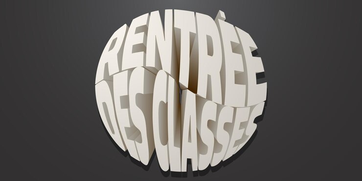 Vector elemento de diseño de banner de regreso a la escuela francés