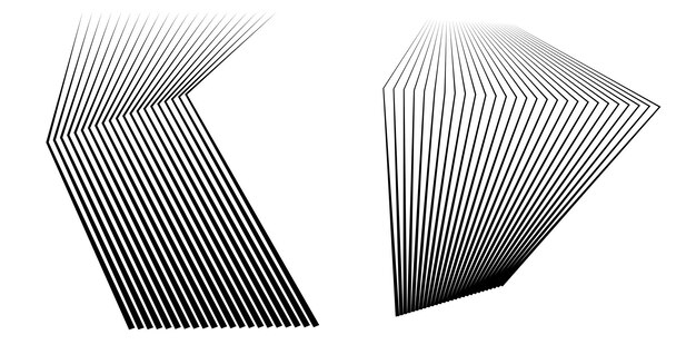 Elemento de diseño en blanco y negro de líneas abstractas sobre fondo blanco de ondas angulares Ilustración vectorial eps 10 para grunge elegante tarjeta de visita impresión folleto volante pancartas cubierta libro etiqueta tela