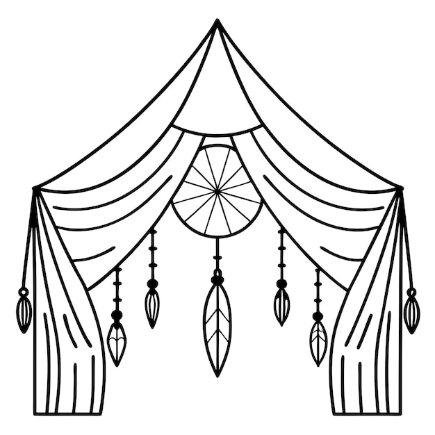 Elemento de diseño de bodas dibujado a mano en una imagen de clipart vectorial