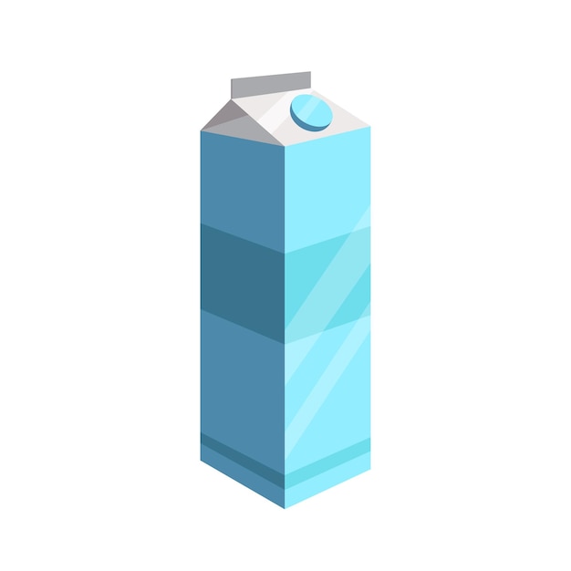 Elemento de diseño de caja de leche para icono plano de ilustración