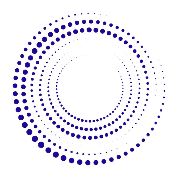 Elemento de diseño para carteles de logotipo de marco de cómics Líneas de velocidad radial Puntos de semitono en círculo