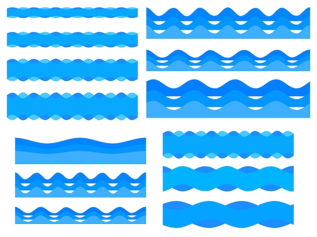 Elemento de diseño cinta azul agua mar background42