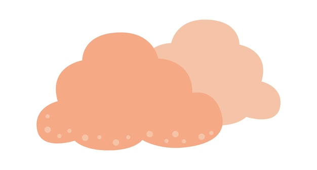 Vector elemento de diseño de clima de nubes rosadas