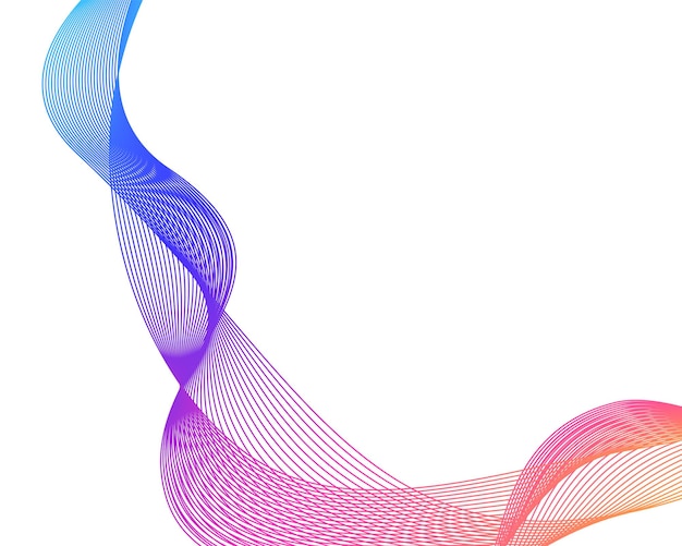 El elemento de diseño del conjunto círculo colores vectoriales en negrita aislados anillo dorado de rayas onduladas de brillo abstracto de muchos remolinos brillantes creados usando Blend Tool Ilustración vectorial EPS10 para su presentación