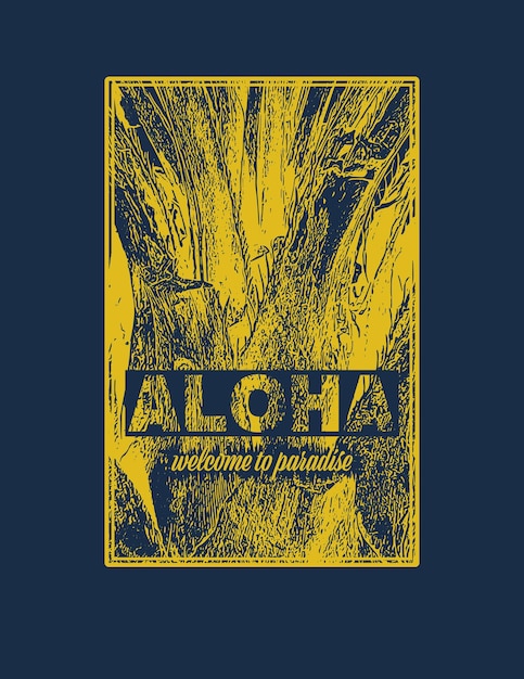 Elemento de diseño creativo aloha hawaii