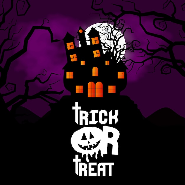 Elemento de diseño creativo feliz Halloween con vector de tipografía