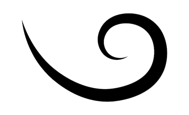 Elemento de diseño decorativo de remolino de caligrafía