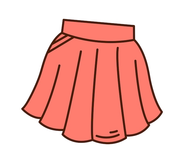 Elemento de diseño de falda ilustración vectorial