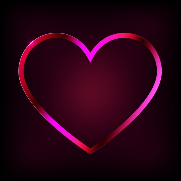 Elemento de diseño para el Feliz Día de San Valentín Corazón brillante Listo para su diseño de tarjeta de felicitación banner