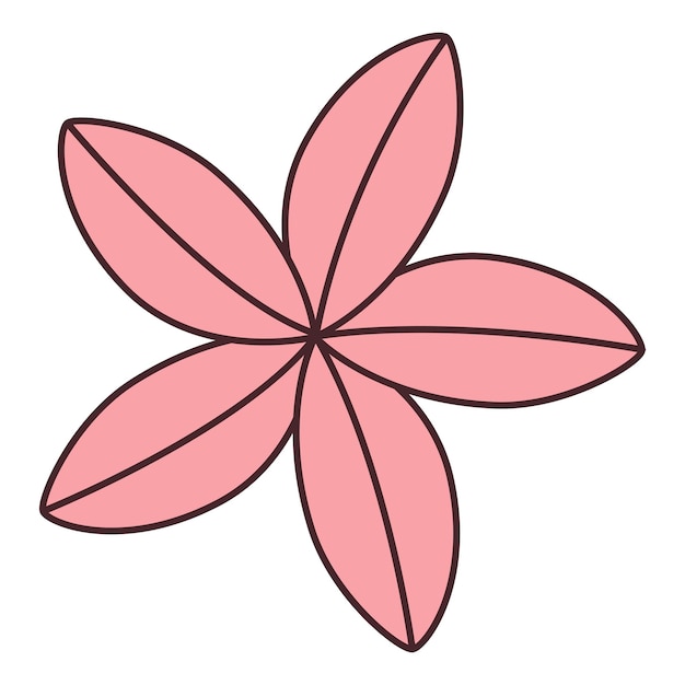 Elemento de diseño floral de flor rosa