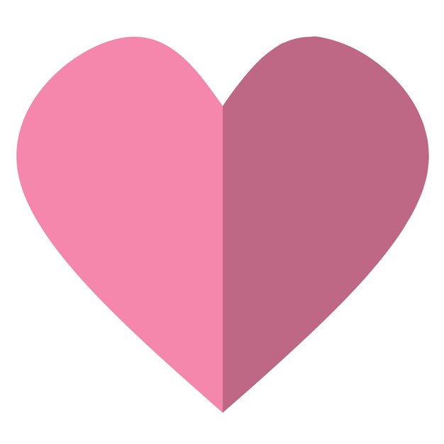 elemento de diseño en forma de corazón rosa signo de icono de amor