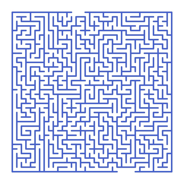 Elemento de diseño en forma de laberinto Hay una entrada y una salida y un camino correcto pero muchos caminos conducen a la muerte