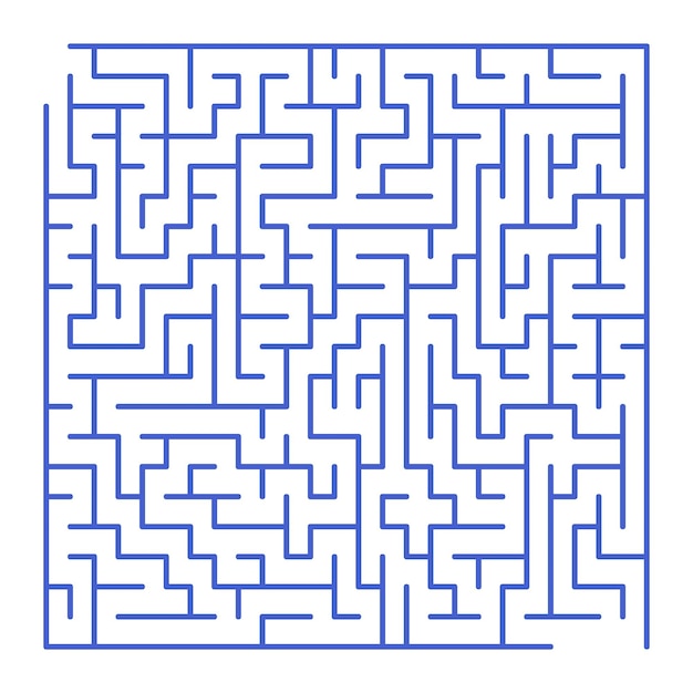 Elemento de diseño en forma de laberinto Hay una entrada y una salida y un camino correcto pero muchos caminos conducen a la muerte