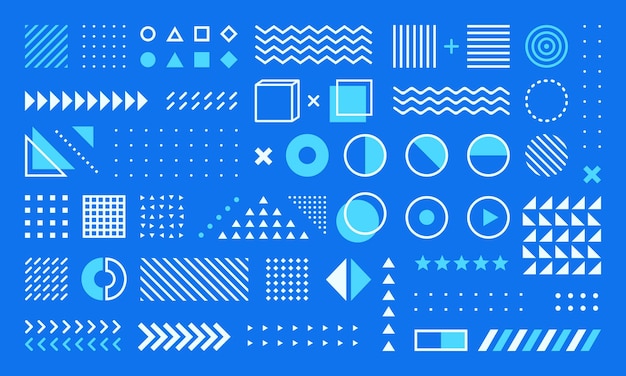 elemento de diseño de formas geométricas abstractas de memphis