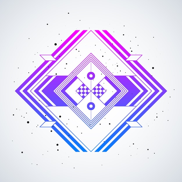 Elemento de diseño futurista con degradado de colores sobre fondo blanco. Útil como cartel o impresión.