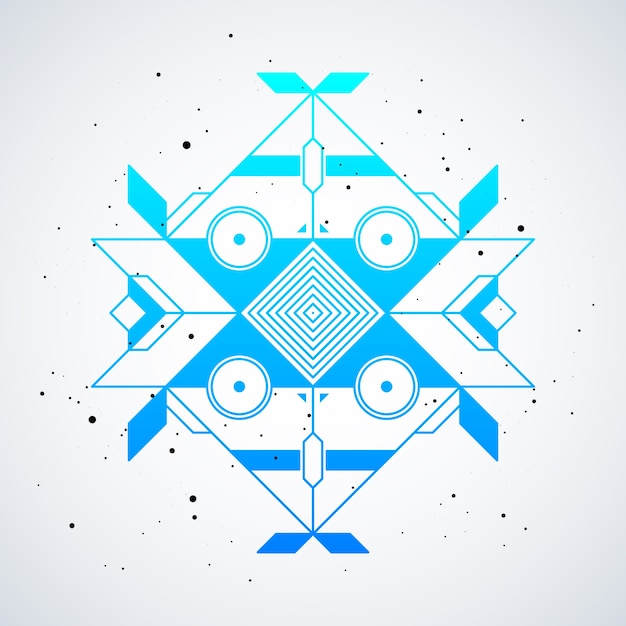 Elemento de diseño futurista con degradado de colores sobre fondo blanco. Útil como cartel o impresión.