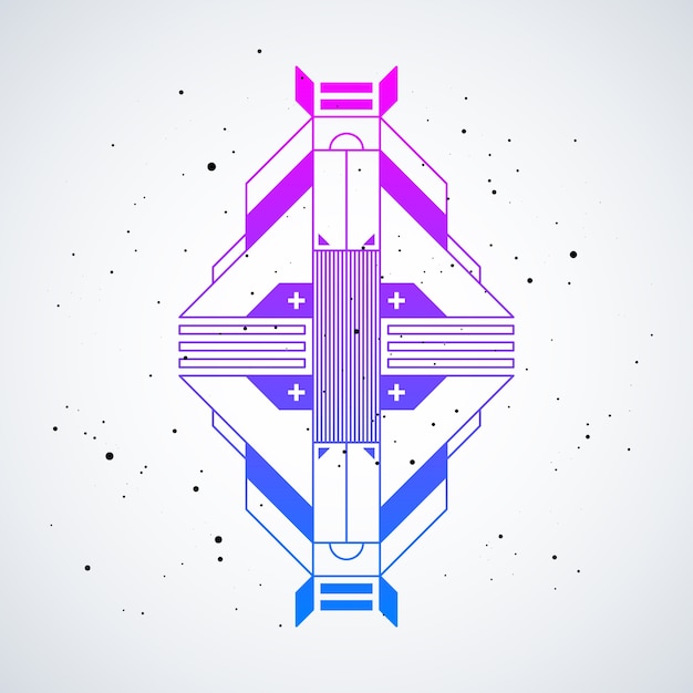 Elemento de diseño futurista con degradado de colores sobre fondo blanco. Útil como cartel o impresión.