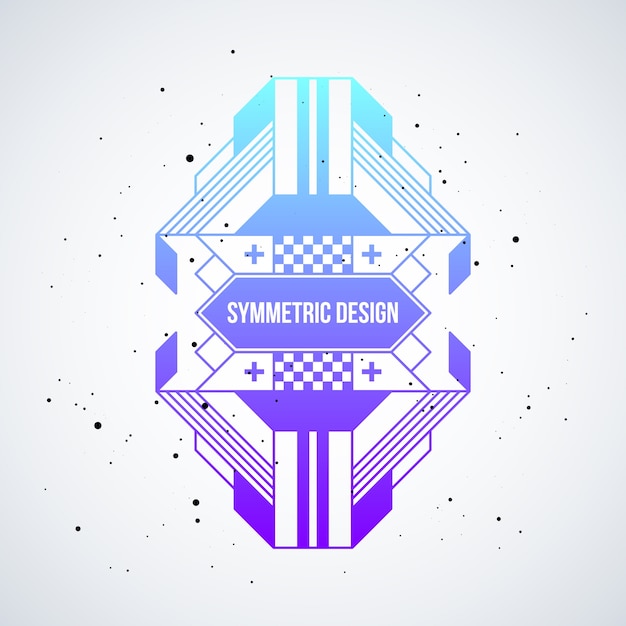 Elemento de diseño futurista con gradiente de colores sobre fondo blanco. Útil como póster o impresión.