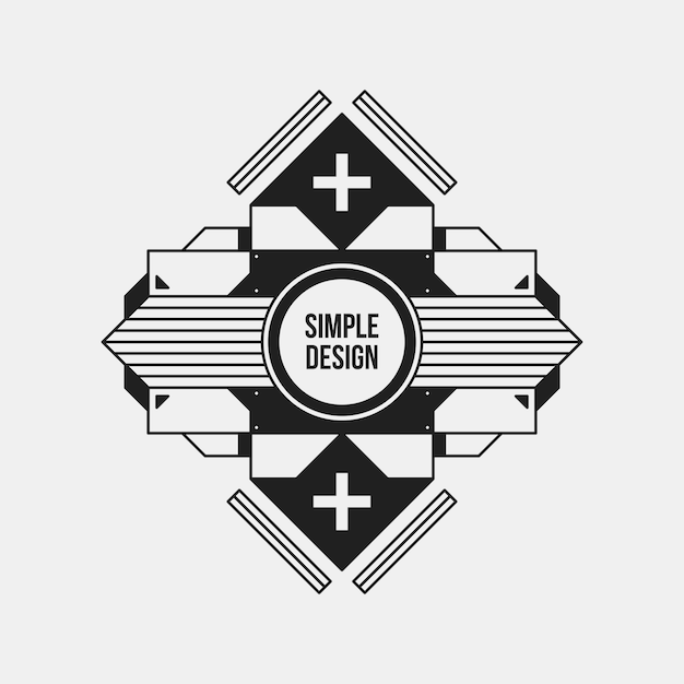 Elemento de diseño futurista sobre fondo blanco. Colores blancos y negros. Útil como cartel o impresión.