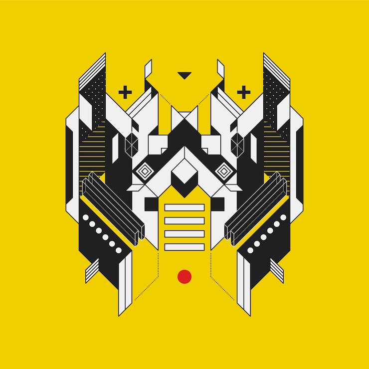 Vector elemento de diseño geométrico abstracto en colores de fondo. diseño futurista, formas geométricas.