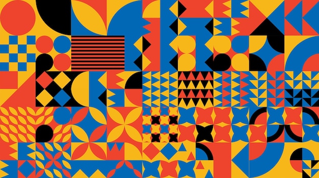 Elemento de diseño geométrico gráfico de medio tono formas coloridas líneas formas vectoriales fondo abstracto
