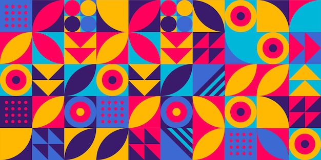 Elemento de diseño geométrico gráfico de medio tono formas coloridas líneas formas vectoriales fondo mural abstracto