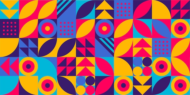 Elemento de diseño geométrico gráfico de medio tono formas coloridas líneas formas vectoriales fondo mural abstracto