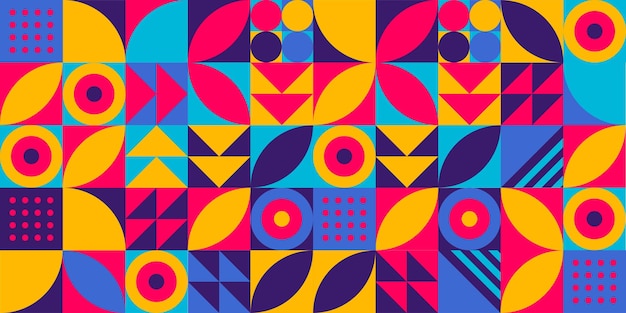 Elemento de diseño geométrico gráfico de medio tono formas coloridas líneas formas vectoriales fondo mural abstracto