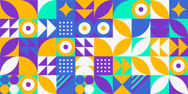 Elemento de diseño geométrico gráfico de medio tono formas coloridas líneas formas vectoriales fondo mural abstracto