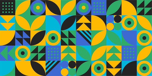 Elemento de diseño geométrico gráfico de medio tono formas coloridas líneas formas vectoriales fondo mural abstracto