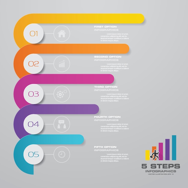 Elemento de diseño de gráfico de flecha de infografía.