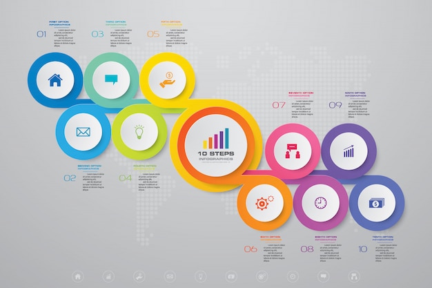 Elemento de diseño gráfico infografía