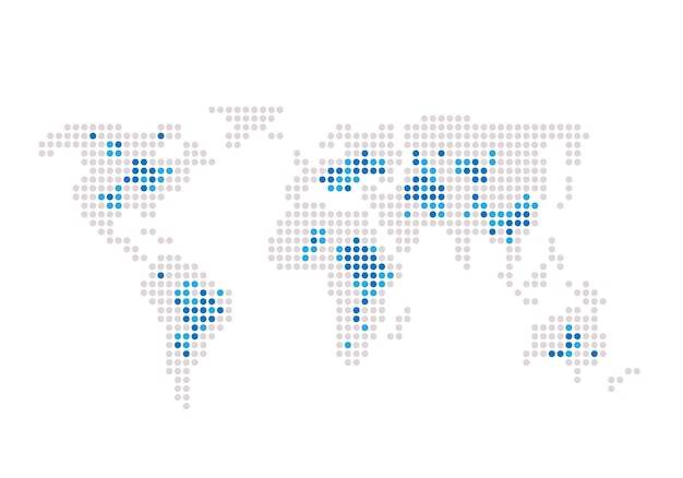 Elemento de diseño de gráfico infográfico de mapa de puntos