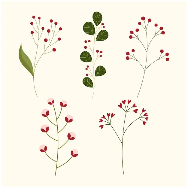 Elemento de diseño de hoja verde de vector libre en un vector de fondo beige