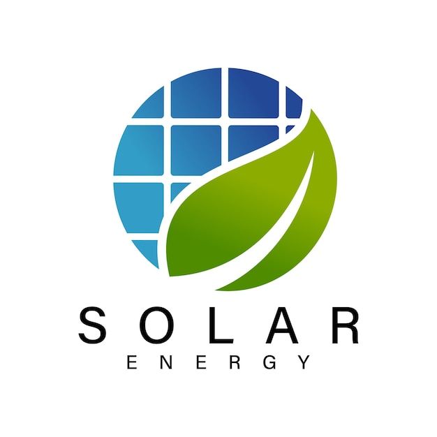 Elemento de diseño del icono del logotipo de energía solar