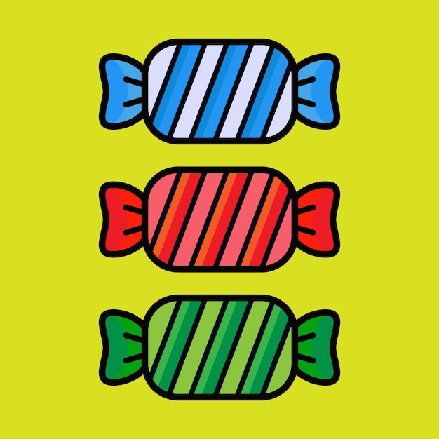 Elemento de diseño del icono vectorial del caramelo