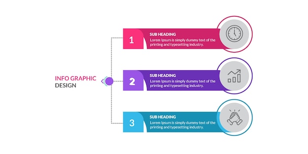 Elemento de diseño de infografía de línea de tiempo y opciones numéricas