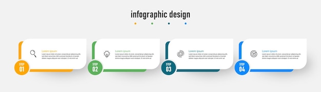 Elemento de diseño de infografía de línea de tiempo de plantilla creativa