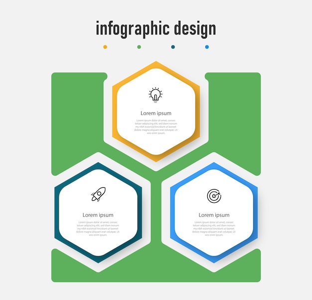 Elemento de diseño de infografía de línea de tiempo de plantilla creativa